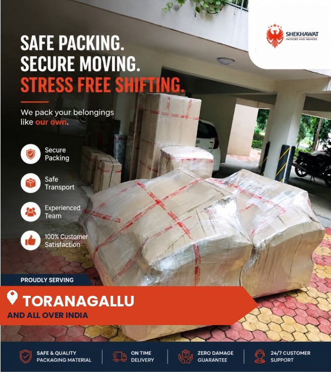 Shekhawat Packers and Movers Toranagallu team safely packing and loading household goods for relocation